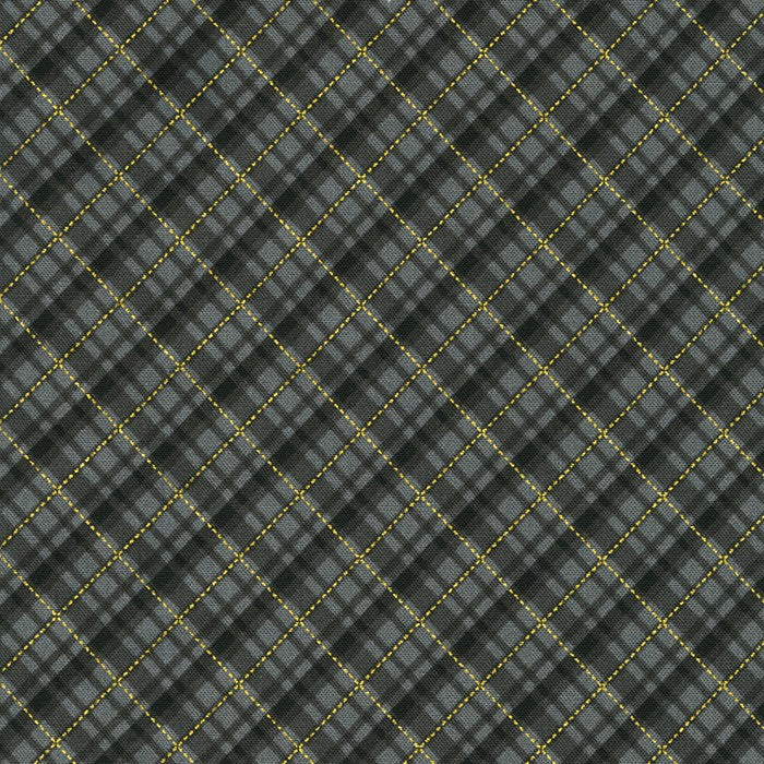 Holiday Charms Checks Plaids Black Robert Kaufman Cotton Fabric RK-SRKM-20968-2