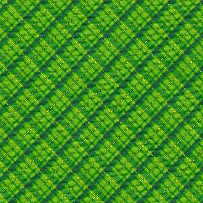 Holiday Charms Checks Plaids Green Robert Kaufman Cotton Fabric RK-SRKM-20968-7