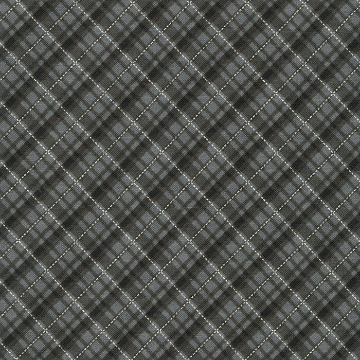 Holiday Charms Checks Plaids Onyx Black Robert Kaufman Cotton Fabric RK-SRKM-20968-181