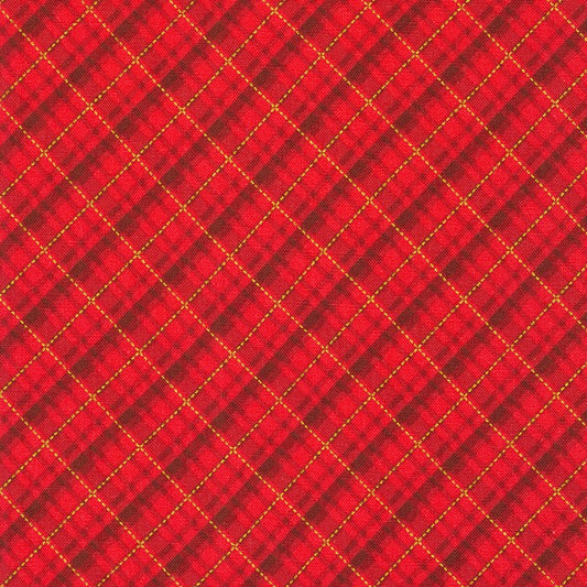 Holiday Charms Checks Plaids Red Robert Kaufman Cotton Fabric RK-SRKM-20968-3