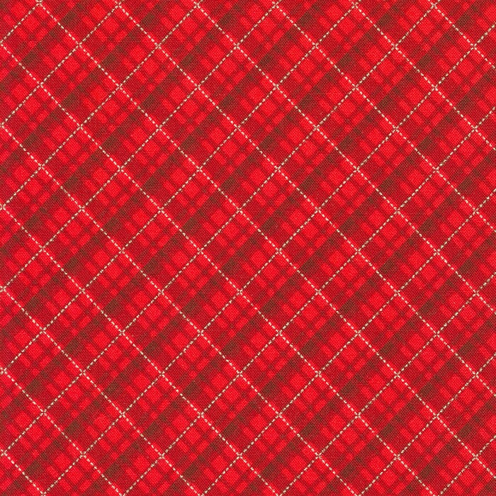 Holiday Charms Checks Plaids Scarlet Red Robert Kaufman Cotton Fabric RK-SRKM-20968-93