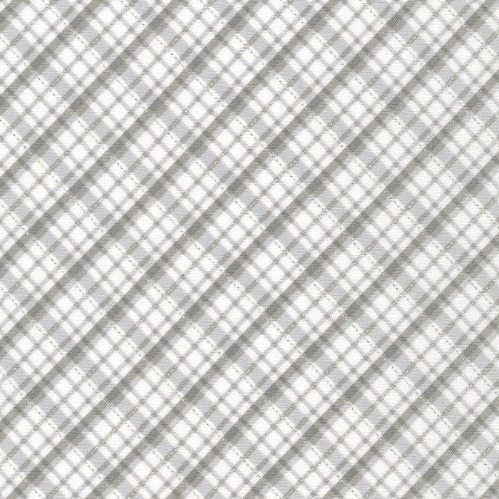 Holiday Charms Checks Plaids Silver Robert Kaufman Cotton Fabric RK-SRKM-20968-186