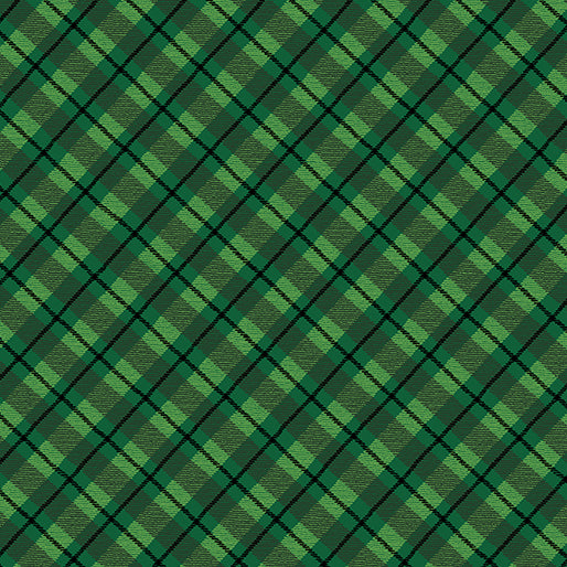 Holiday Farmhouse Plaid Country Plaid Green Kanvas Studio Benartex Cotton Fabric