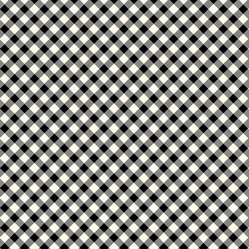 Holiday Farmhouse Plaid Gingham Cream Black Kanvas Studio Benartex Cotton Fabric