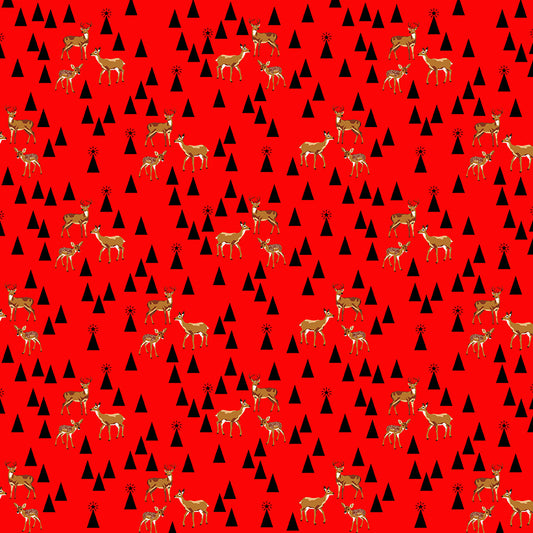 Holiday Homies Flannel Road Trip Holy Berry Red Tula Pink Free Spirit Cotton Flannel Fabric