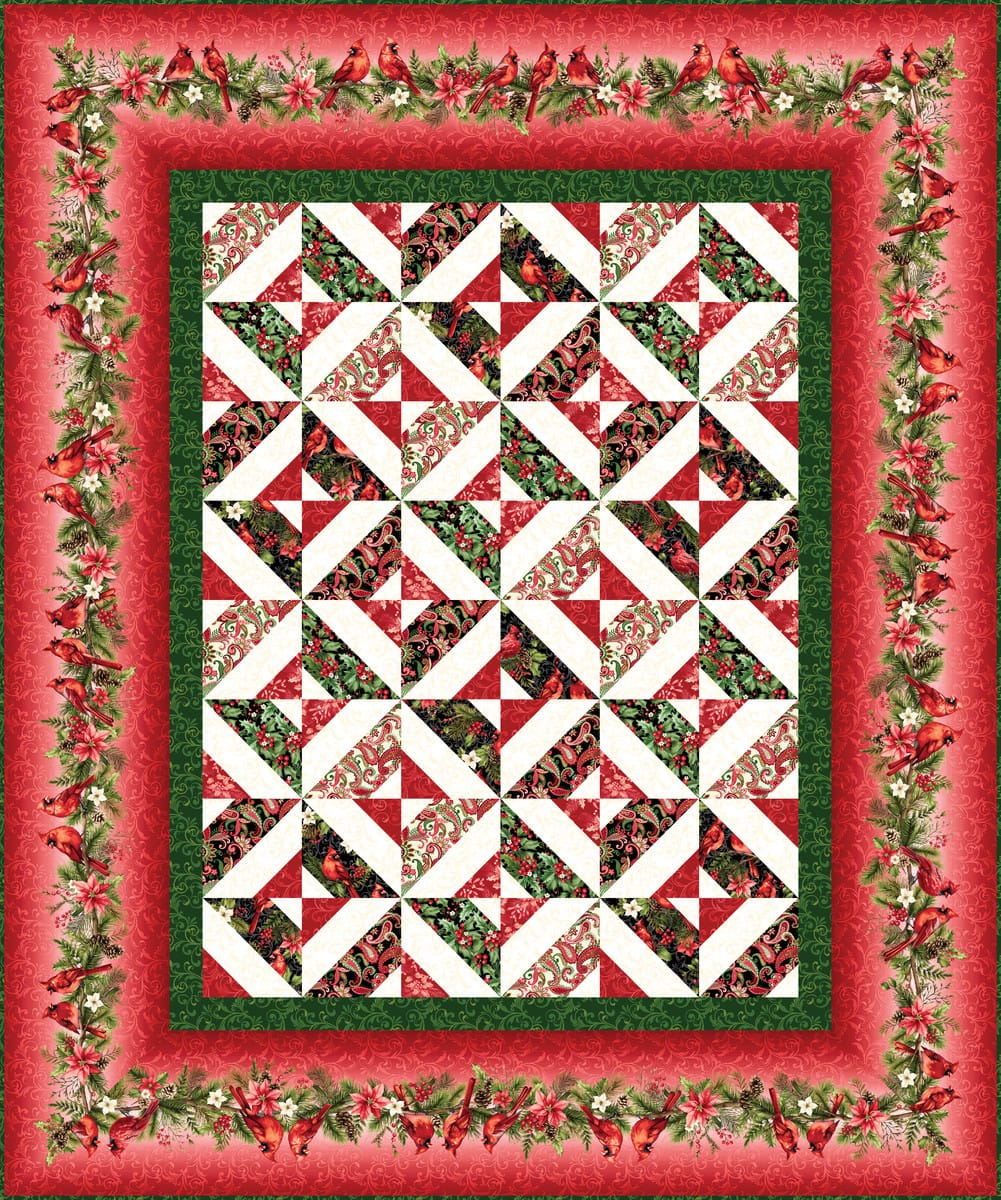 Fabric Requirements-Holiday Bliss Holiday Feathers and Flourish Quilt Studio E | US Fabric Shop