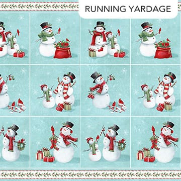 Holly Jolly Blocks Turquoise Multi EML Studio Northcott Cotton Fabric NC-28812-64 | US Fabric Shop