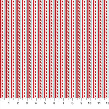 Holly Jolly Candy Cane Stripe White Multi EML Studio Northcott Cotton Fabric NC-28815-10 | US Fabric Shop
