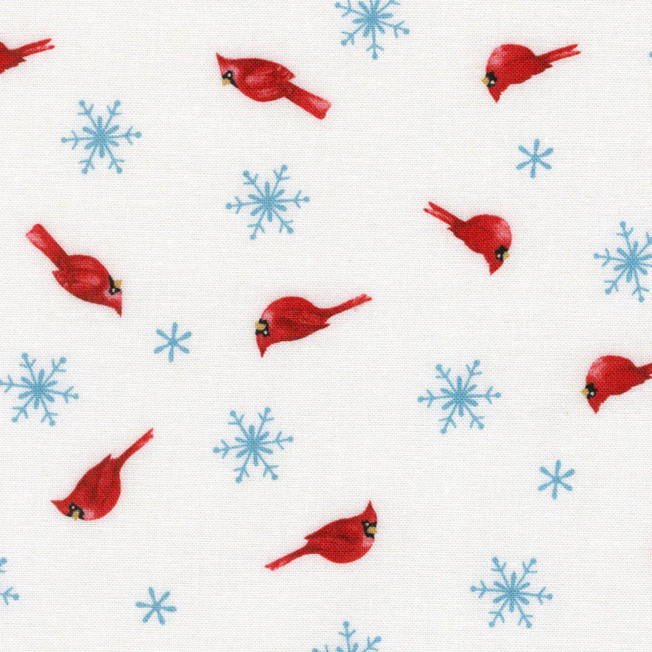 Holly Jolly Cardinal Toss White Multi EML Studio Northcott Cotton Fabric NC-28817-10 | US Fabric Shop