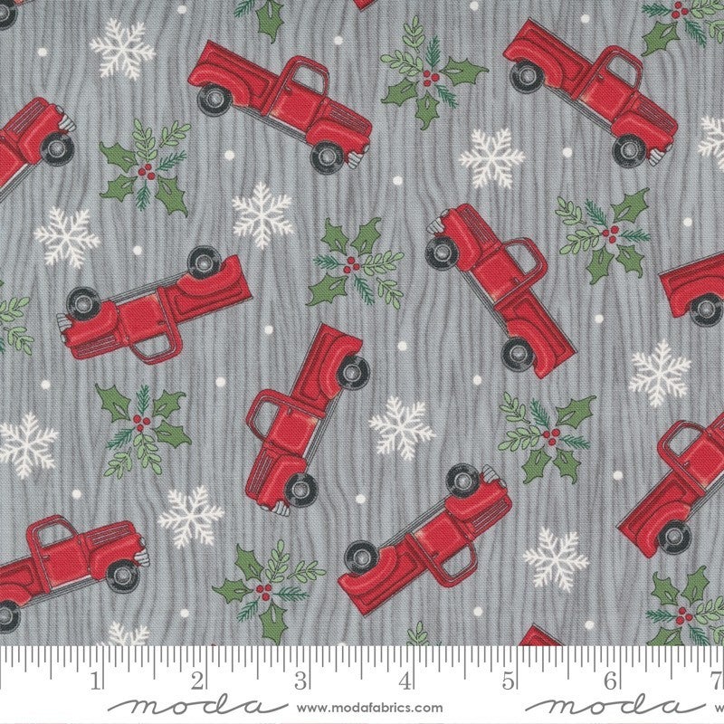 Home Sweet Holidays Vintage Truck Toss Grainy Deb Strain Moda Cotton Fabric