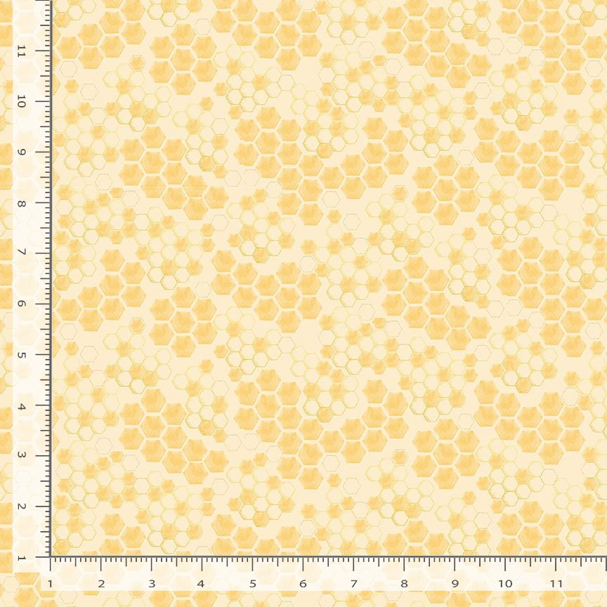 Home Sweet Home Honeycomb Honey Yellow Timeless Treasures Cotton Fabric TT-BEE-CD3048-HONEY