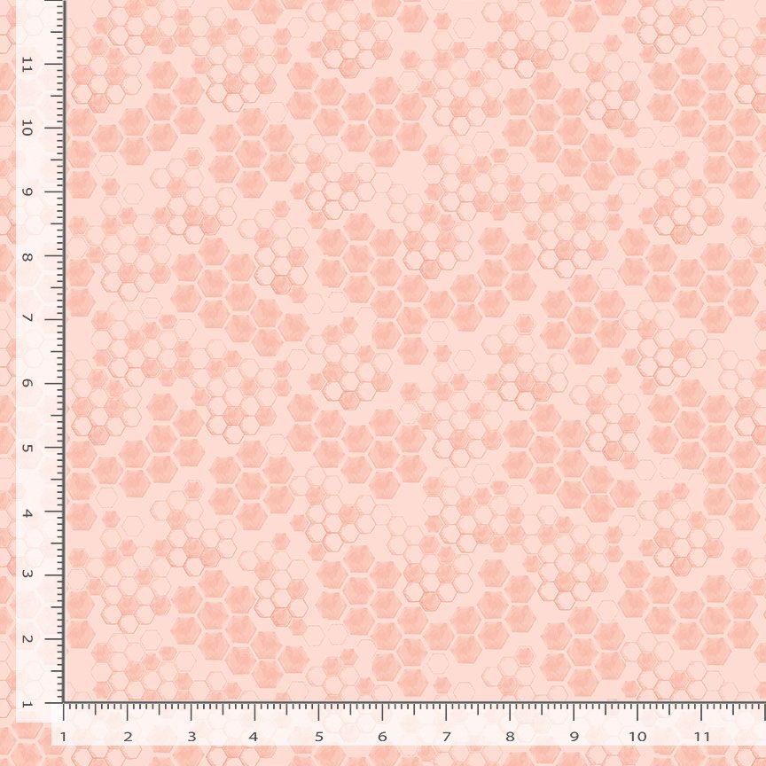 Home Sweet Home Honeycomb Pink Timeless Treasures Cotton Fabric TT-BEE-CD3048-PINK