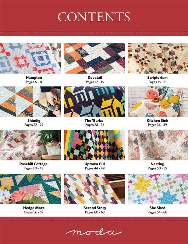 Home-Piece by Piece My Favorite Color is Moda Moda Fabrics 12 Quilt Pattern MD-MOD-1001