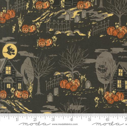 Home Sweet Haunt Haunted Forest Charcoal Grey Stacy Lest Hsu Moda Cotton Fabric MD-20912-16
