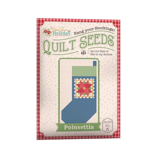 Home Town Holiday Quilt Seeds No. 2 Christmas Stocking Poinsettia Quilting Pattern Lori Holt Riley Blake RB-ST-36040
