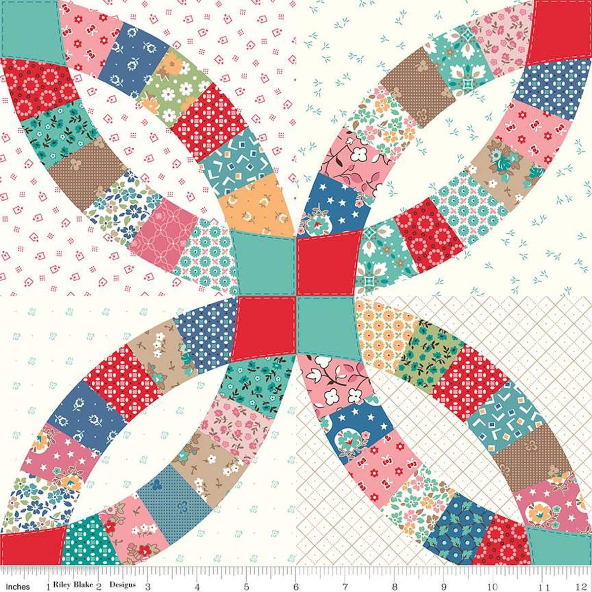 Home Town Wedding Print Multi CANVAS Lori Holt Riley Blake Designs Designs Cotton CANVAS Fabric RB-CH13600-WEDDING | US Fabric Shop
