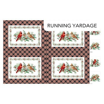 Home for Christmas Placemats Panel 28" White Multi Deborah Edwards Northcott Cotton CANVAS Fabric NC-C28921-10 | US Fabric Shop