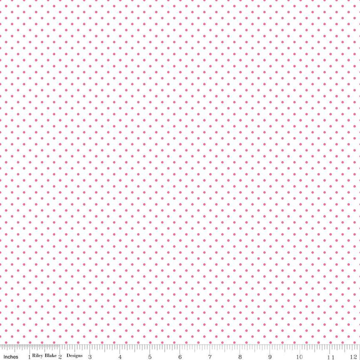 White Swiss Dots Hot Pink The RBD Designers Riley Blake Designs Cotton Fabric C660-70-HOTPINK