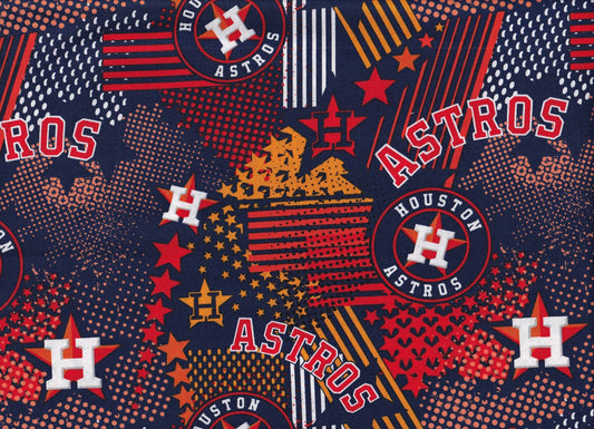 Houston Astros MLB Baseball Colorful Fabric Traditions Cotton Fabric MLB-60316BK