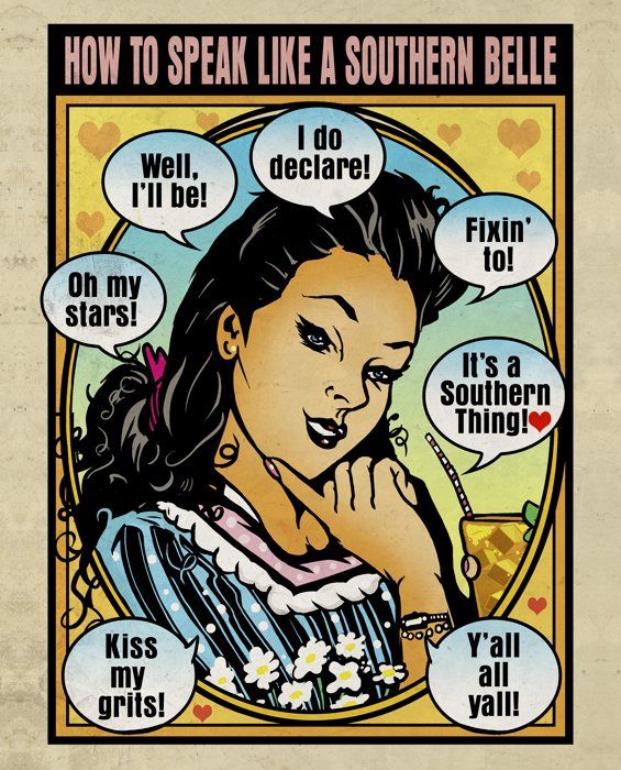 How to Speak Like a Southern Belle Panel 36" David Textiles Cotton Fabric DT-AL-3837-9C-1 Multi