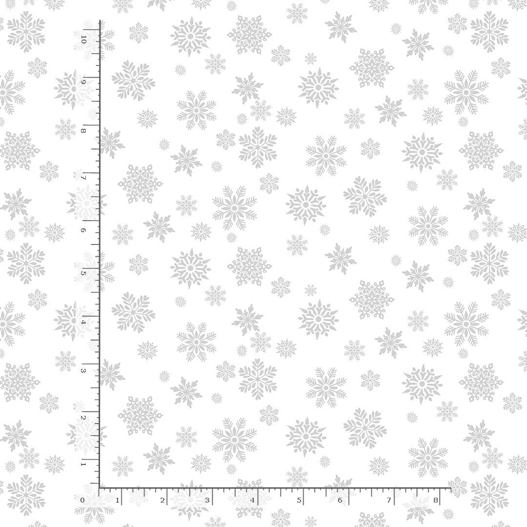 Hue Snowflakes White on White Timeless Treasures Cotton Fabric TT-HUE-C3912-WHITE | US Fabric Shop