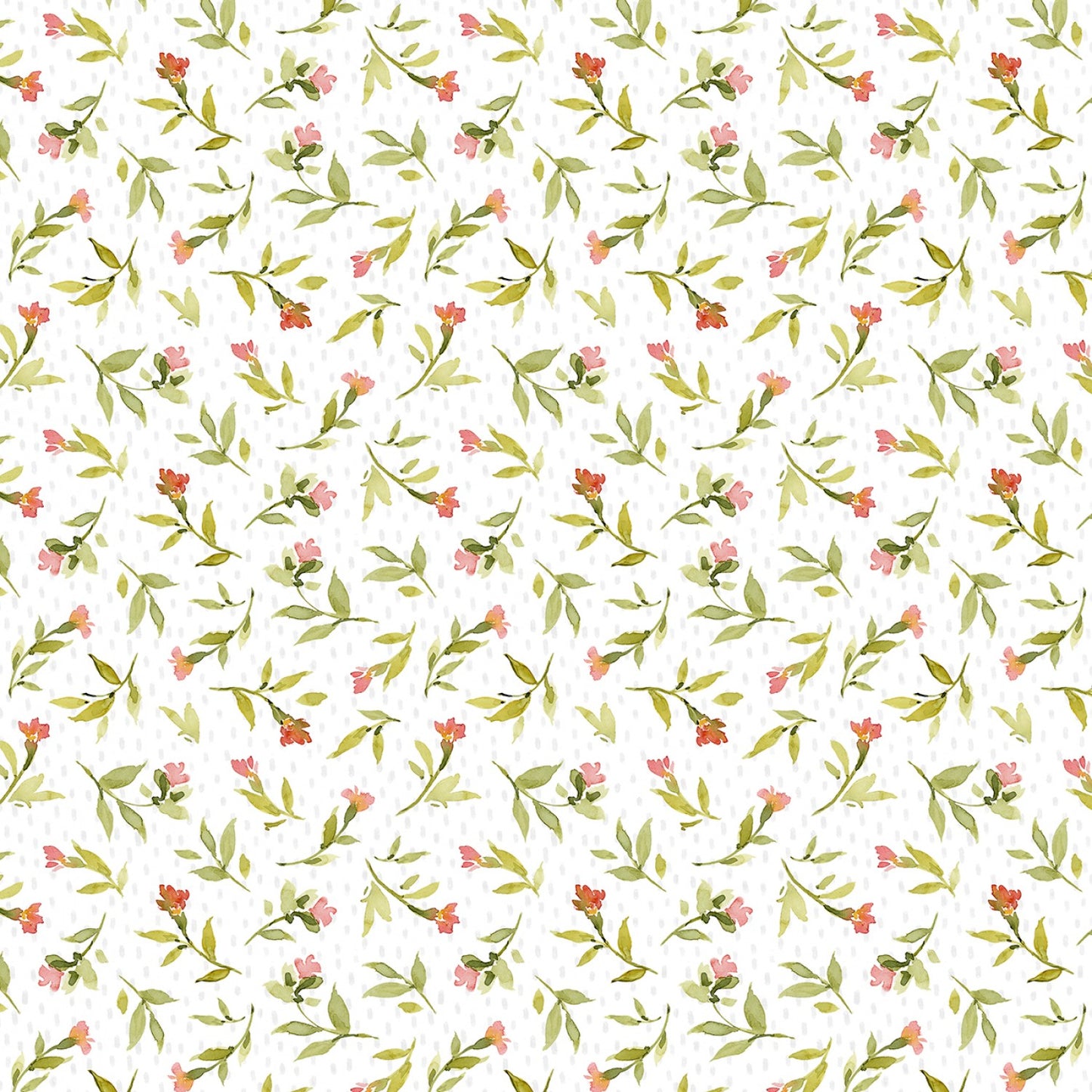 Hummingbird Floral Floral Toss White Susan Winget Wilmington Prints Cotton Fabric