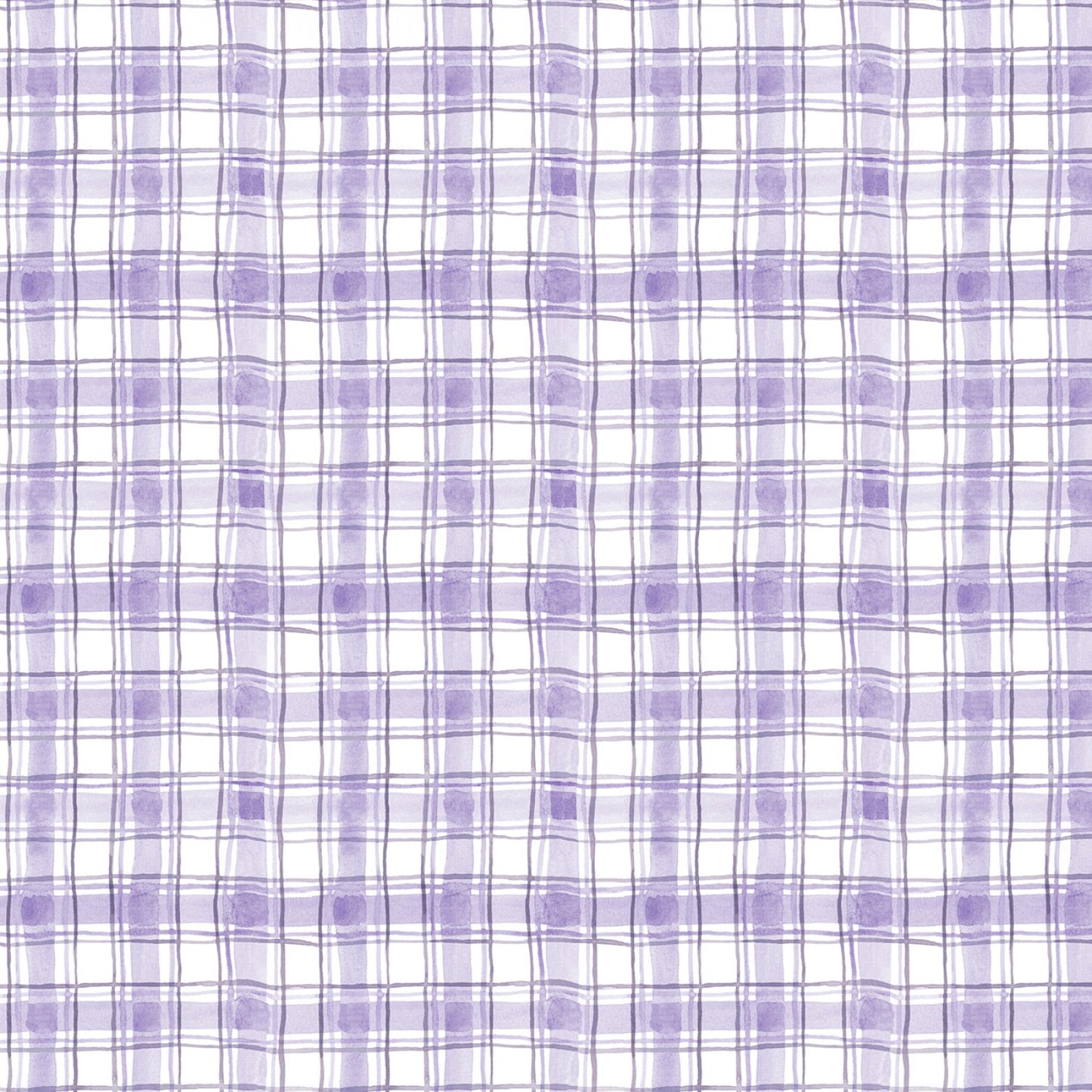Hummingbird Floral Plaid Purple Susan Winget Wilmington Prints Cotton Fabric