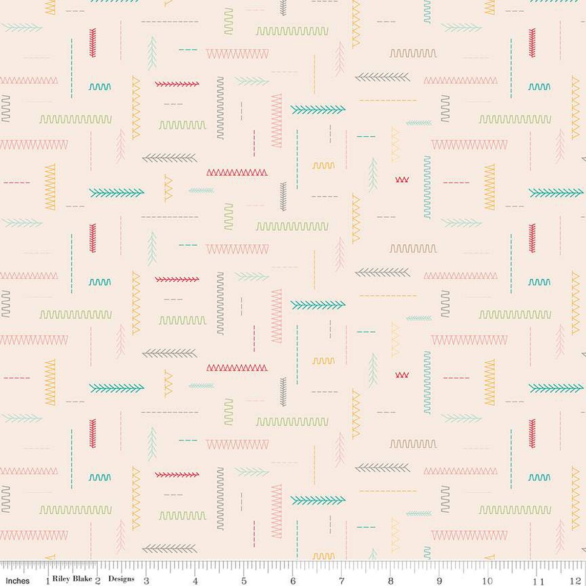 Hush Hush 4 In Stitches Beige Amber Elliot Riley Blake Designs Cotton Fabric