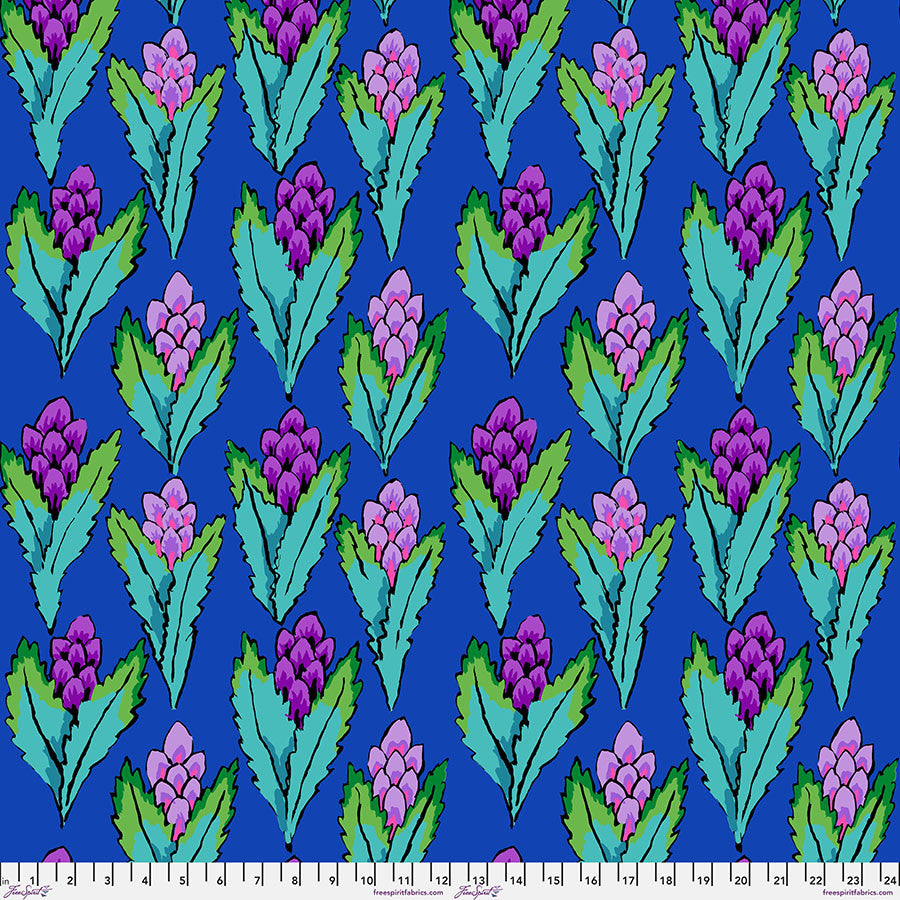 Hyacinth Blue February 2026 Kaffe Fassett Collective Free Spirit Cotton Fabric FS-PWGP214.BLUE