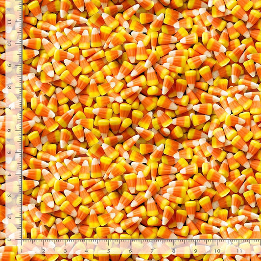 I Boo What I Want Packed Candy Corns Corn Yellow Timeless Treasures Cotton Fabric TT-BOO-CD2938-CORN