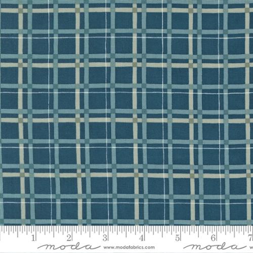 I Love Fall Most of All Plaid Harvest Night Blue Deb Strain Moda Fabrics Cotton Fabric MD-56145-15