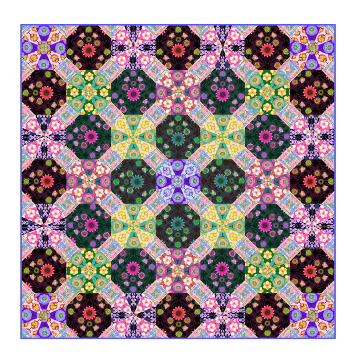 Iconic Digital Quilt Top Anna Maria Parry Northcott NC-DQAMT006