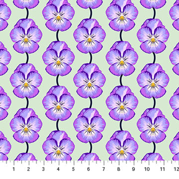 Iconic Pansy Lavender Anna Maria Parry Northcott Cotton Fabric NC-AMT124-83C
