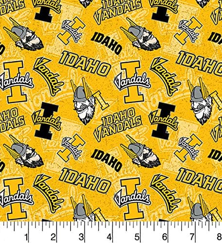 Idaho Vandals NCAA College Tone on Tone Sykel Cotton Fabric ID-1178