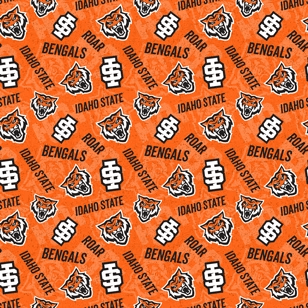Idaho State Bengals NCAA College Tone on Tone Sykel Enterprises Cotton Fabric IDST-1178 | US Fabric Shop