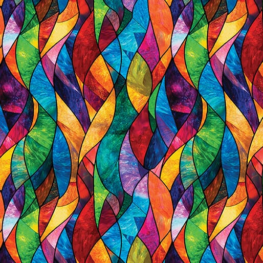 Illuminations Stained Glass Multi Peggy Collins Benartex Cotton Fabric BE-16881-99 | US Fabric Shop
