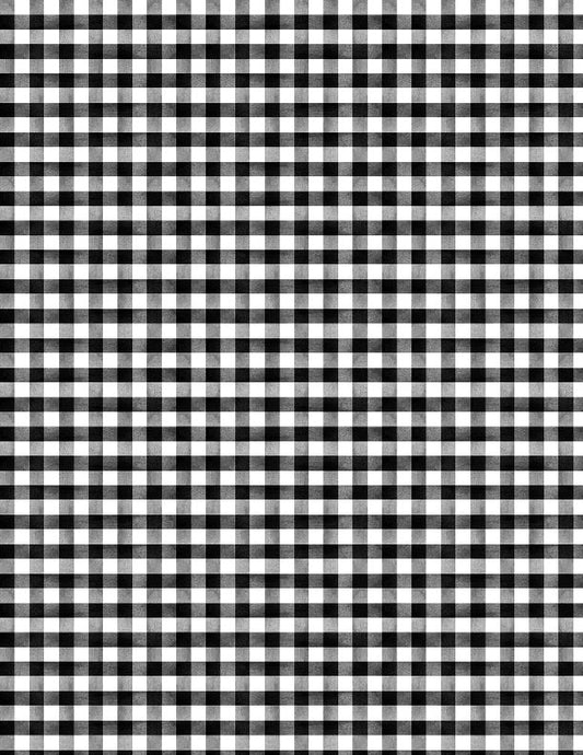 In Bloom Gingham Black Nancy Mink Wilmington Prints Cotton Fabric