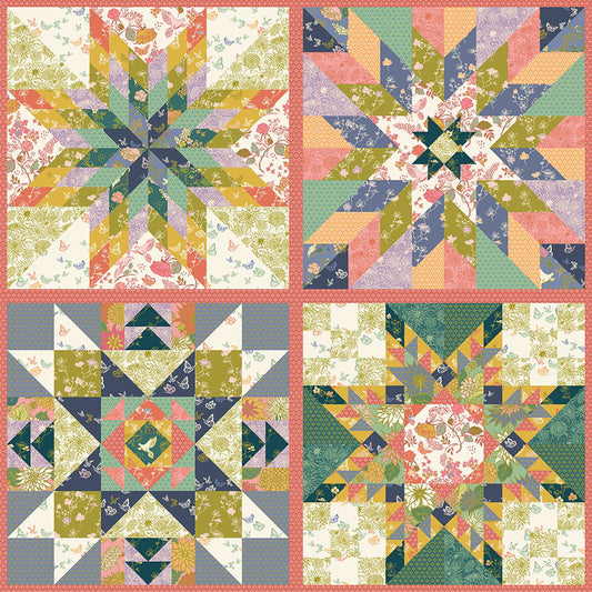 In the Garden Garden Stars Panel 42” x 42" Jennifer Moore Windham Cotton Fabric WF-53684DP-X