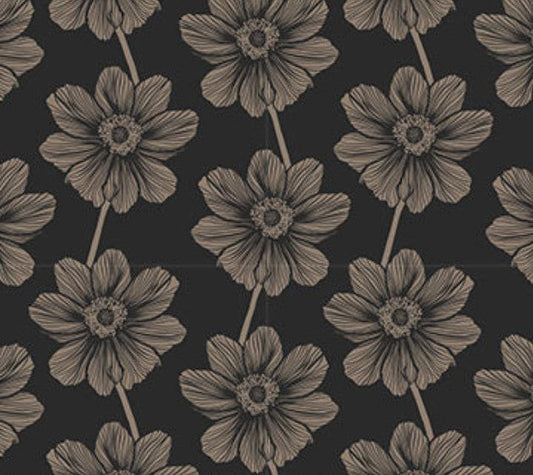 Indelible Anemone Silvertone Anna Maria Textiles Northcott Fabrics Cotton Fabric NC-AMT1000-99L