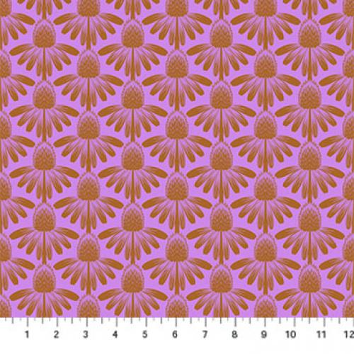 Indelible Coneflower Taffy Purple Anna Maria Textiles Northcott Fabrics Cotton Fabric NC-AMT1001-83V