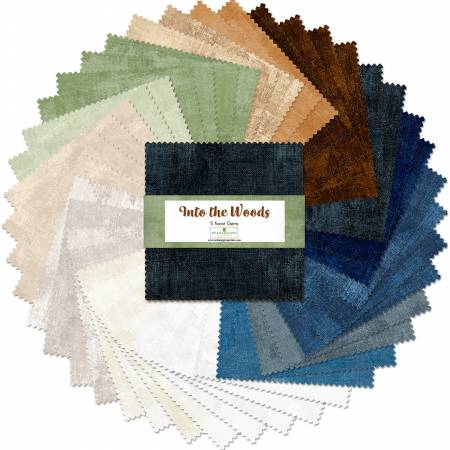 Into the Woods 5" Squares Karat Gems 42pcs Wilmington Prints Cotton Precut Fabric WP-507-145-507