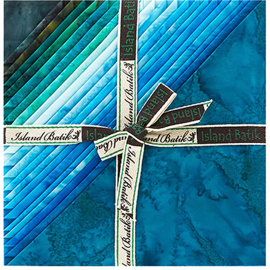 Tantalizing Teal 10" Squares Stack Island Batik Fabric