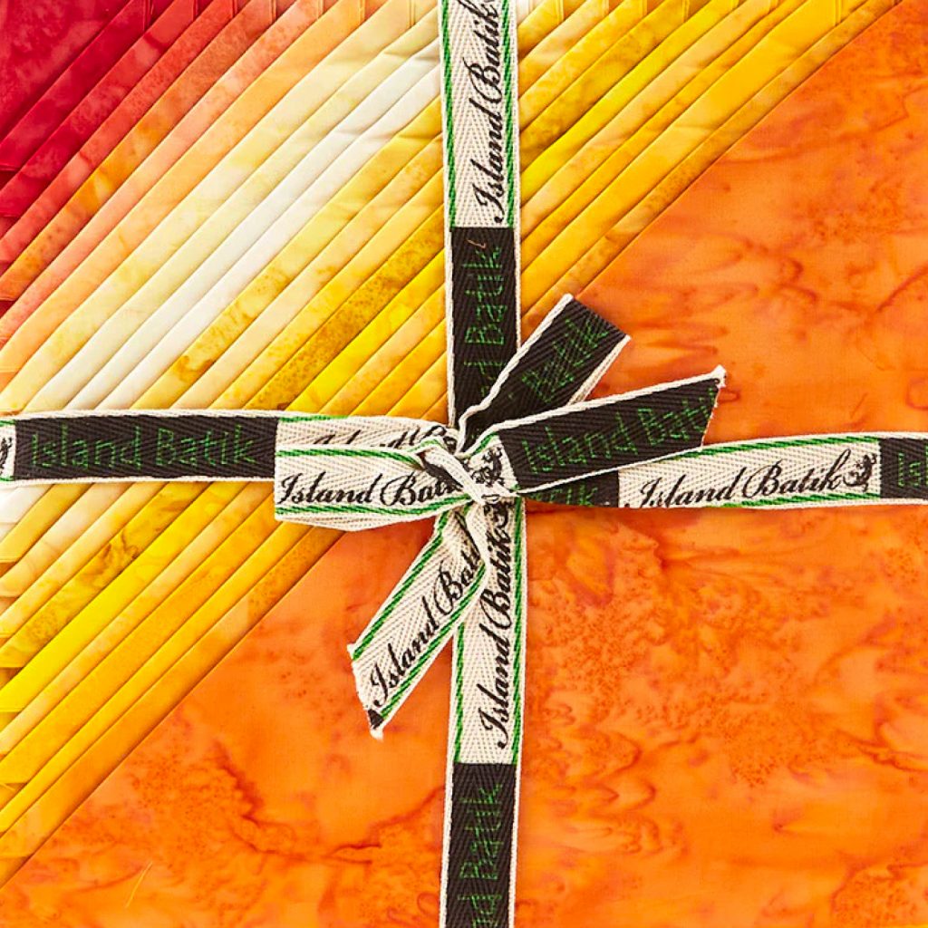 Opulent Orange 10" Squares Stack Island Batik Fabric