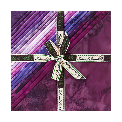 Playful Purple 10" Squares Stack Island Batik Fabric