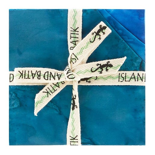 Tantalizing Teal 5″ Squares Stamp Island Batik Cotton Fabric IB-CP-ISBBAS-TAT