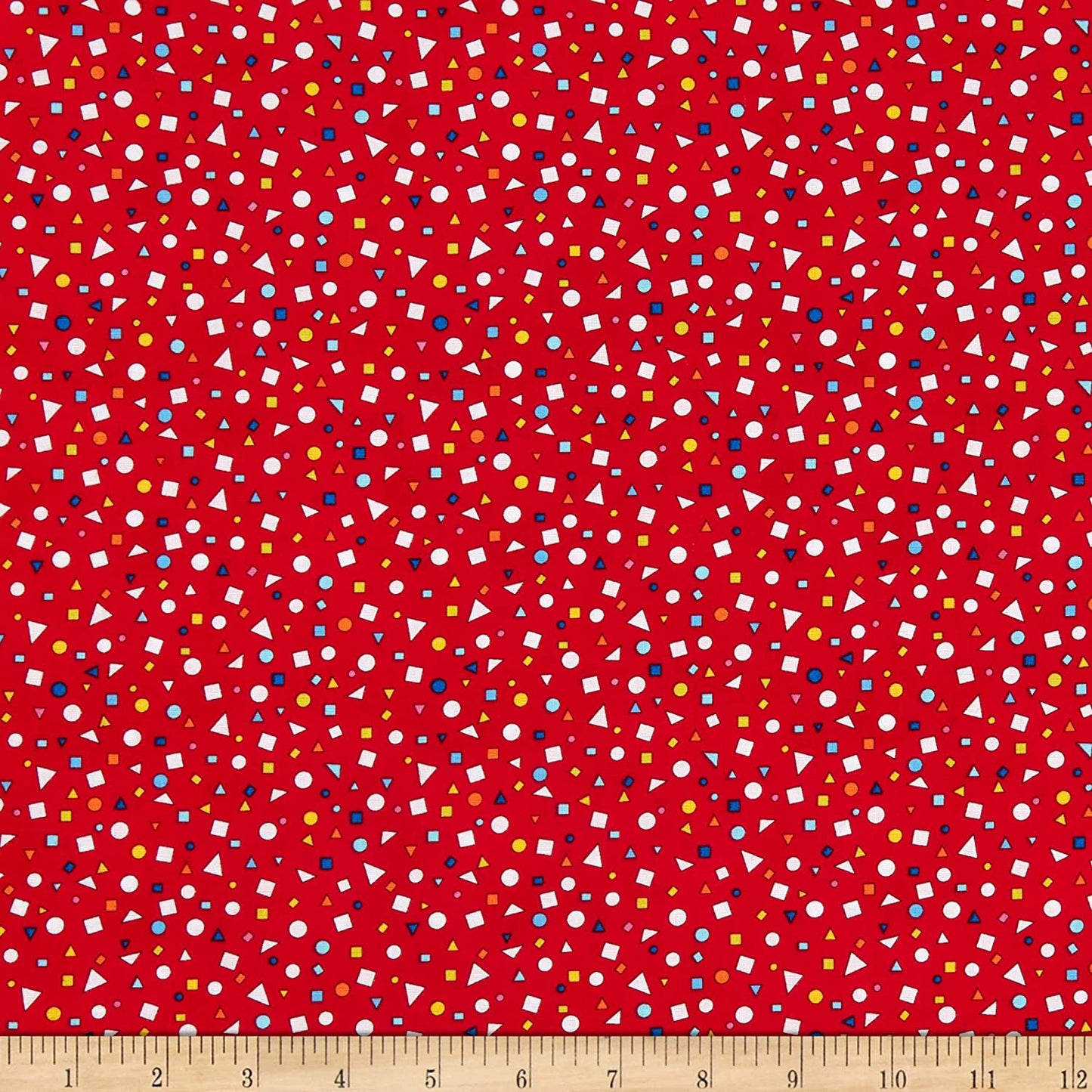 It's Elementary School Mini Geo Red Studio E Cotton Fabric
