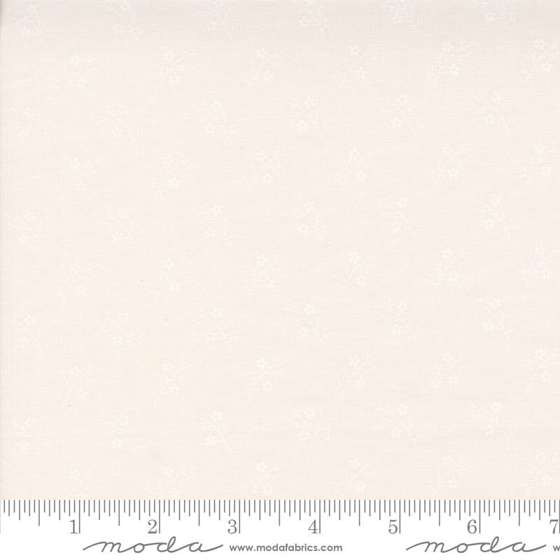Itty Bitty BG Gatherings Blooming Branches Off White on White Primitive Gatherings Moda Cotton Fabric