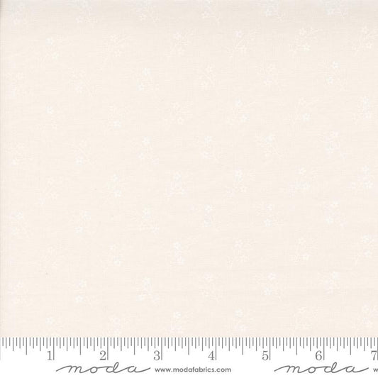 Itty Bitty BG Gatherings Blooming Branches Off White on White Primitive Gatherings Moda Cotton Fabric