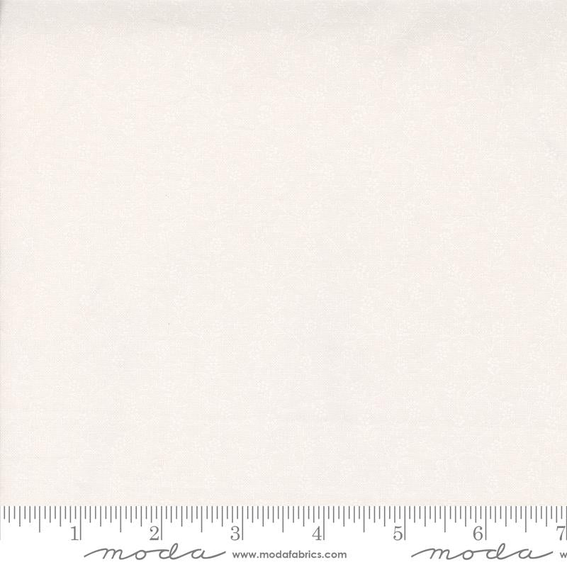 Itty Bitty BG Gatherings Flowers Vines Off White on White Primitive Gatherings Moda Cotton Fabric