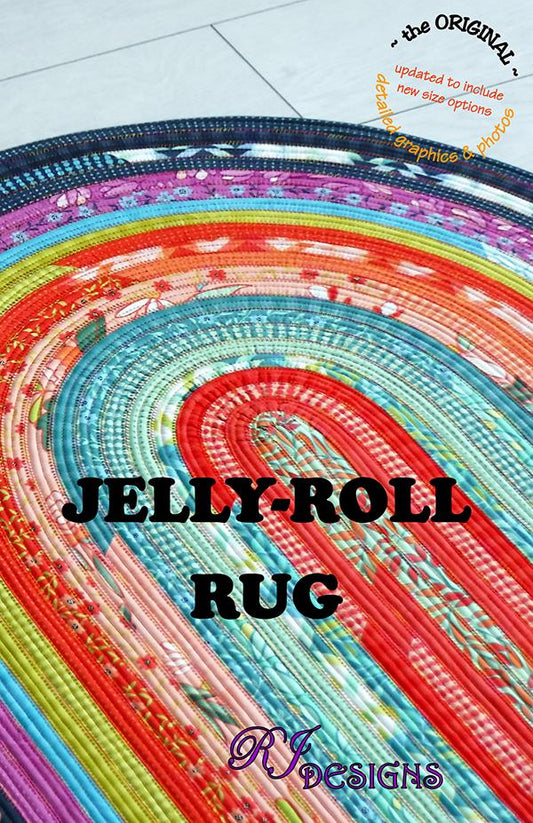 Jelly Roll Rug Oval Quilt Pattern 30"x44" Roma Lambson RJ Designs RJD-100